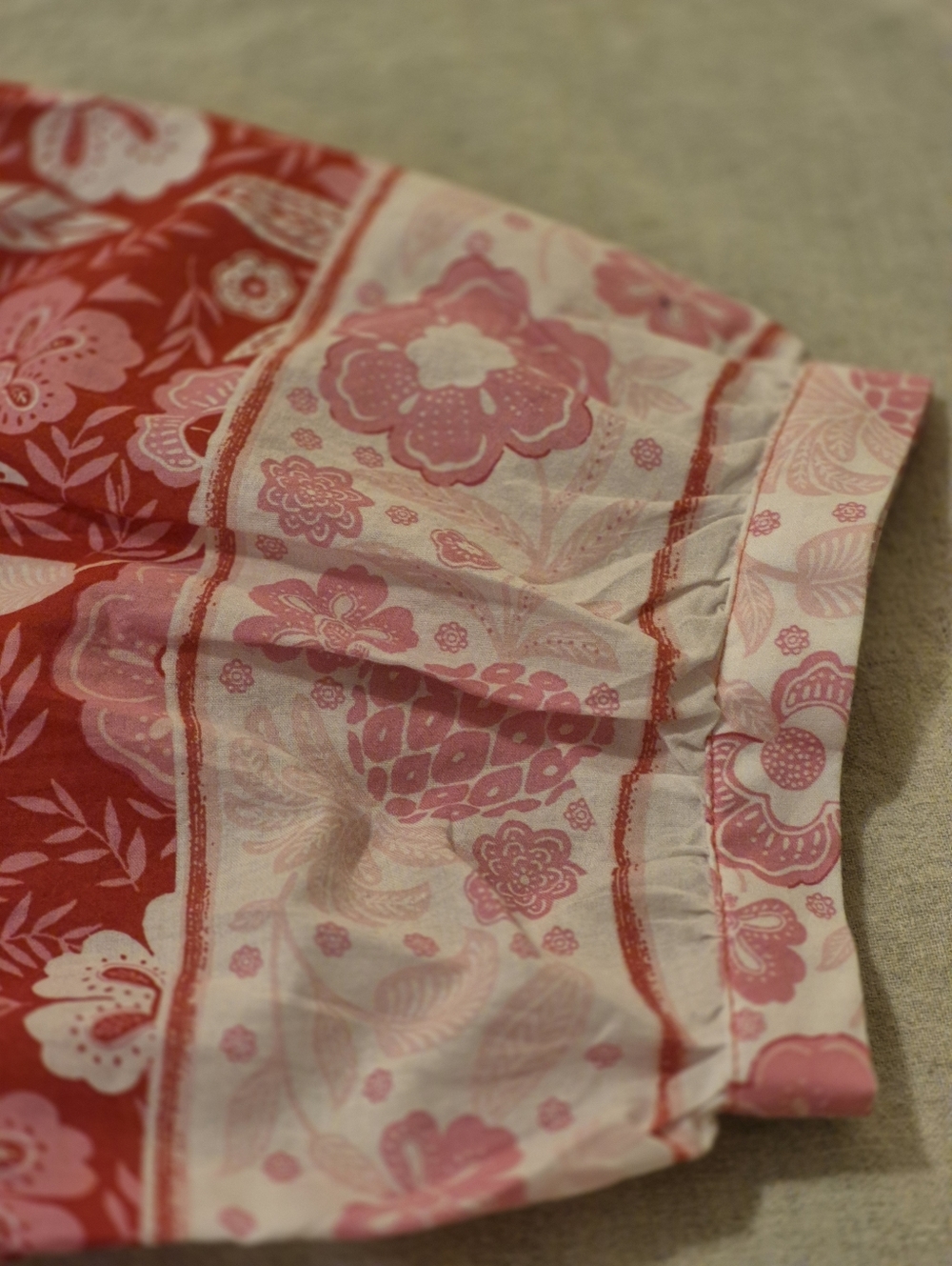 Talbots Pink & Light Pink Floral Split-Neck Blouse - Picture 3 of 7